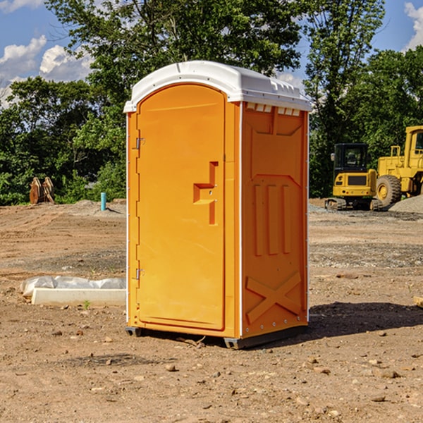 can i customize the exterior of the porta potties with my event logo or branding in Landess